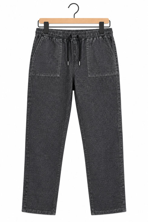Denim Trouser-Charcoal Stretched Lycra