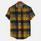 Short Sleeve-Cotton Yellow Grey Check