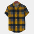 Short Sleeve-Cotton Yellow Grey Check