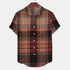 Short Sleeve-Cotton Brown Red Check