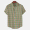 Short Sleeve-Cotton Green Yellow Check