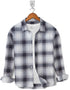 Casual Shirt- Flannel Creamy Charcoal Check