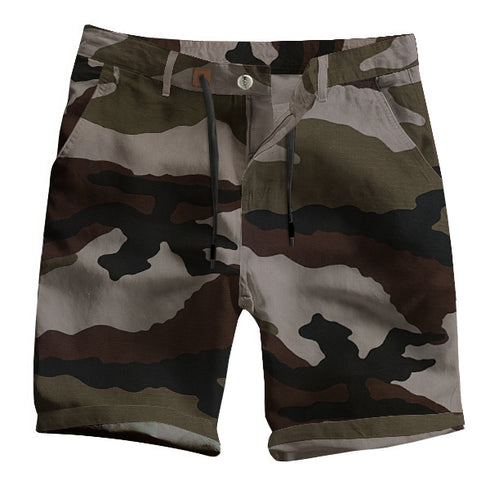 Casual Shorts – Green Camou Print