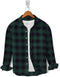 Casual Shirt-Green Black Check Print