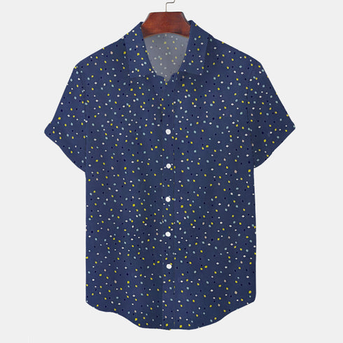 Short Sleeve-Linen Grey Confetti