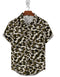 Half Sleeve- Linen Olive Black Cheetah Print