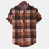 Short Sleeve-Cotton Orange Black Check
