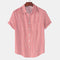 Short Sleeve-Linen Orange White Lining