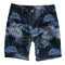 Casual Shorts – Blue Palm Leaf Print