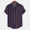 Short Sleeve-Linen Purple Orange Lining