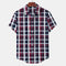 Short Sleeve-Cotton Black Red Check