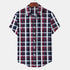 Short Sleeve-Cotton Black Red Check