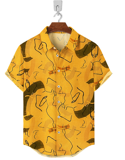 Half Sleeve- Linen Caramel Ribbon