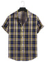 Short Sleeve-Blue Grey Check