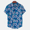 Short Sleeve-Linen Zinc White Flower