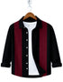 Casual Shirt- Black Red Patch