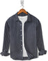 Casual Shirt- Charcoal Grey Strip