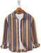Casual Shirt- Camel Grey Strip