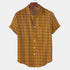Short Sleeve-Cotton Caramel Yellow Check