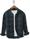 Casual Shirt- Flannel Charcoal Black Square Check