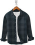 Casual Shirt- Flannel Charcoal Black Square Check