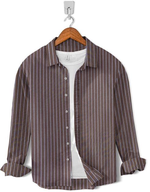 Casual Shirt-Chocolate Stripe