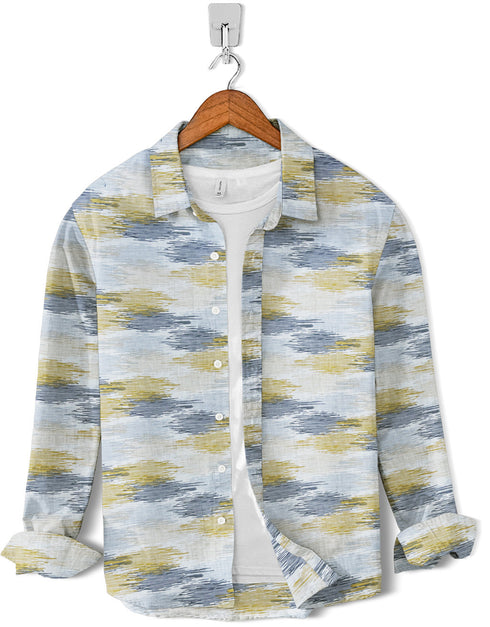 Casual Shirt- Glden Cloud Print