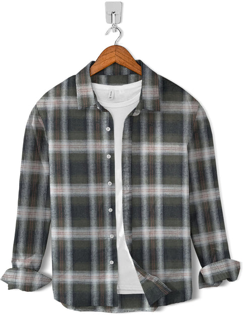 Casual Shirt- Flannel Commando Olive Check