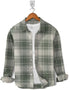 Casual Shirt- Flannel Creamy Olive Check