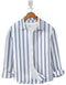 Casual Shirt- Denim Blue Strip on White