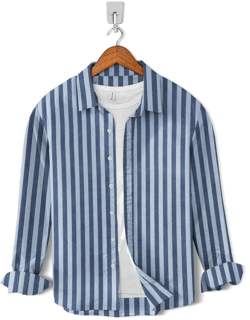 Casual Shirt-Denim Stripe