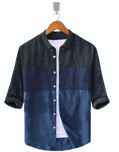 Casual Shirt- Denim Patch