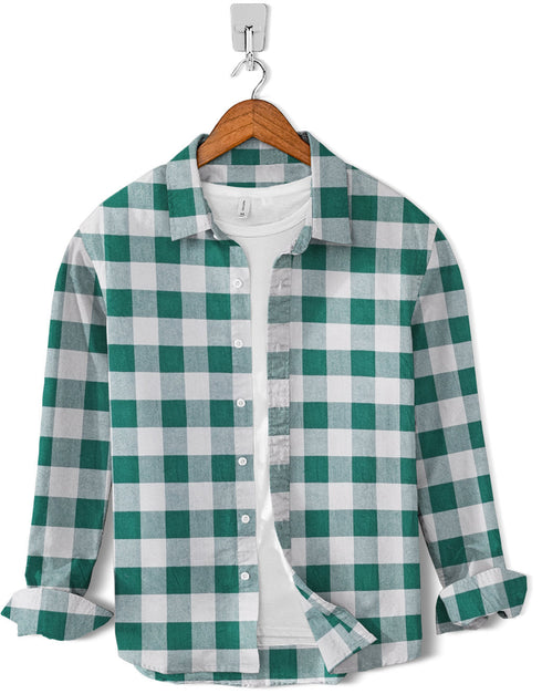Casual Shirt- Flannel Parrot White Square Check