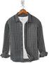 Casual Shirt- Grey Black Square Check