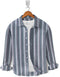 Casual Shirt- Grey Red Line Strip
