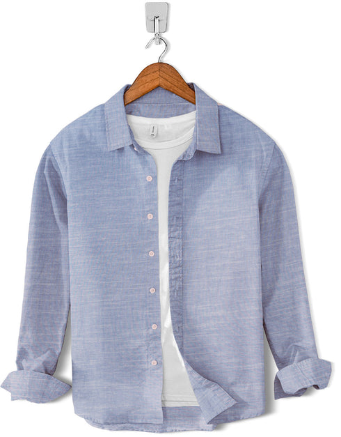 Casual Shirt- Fine Grey Chambray
