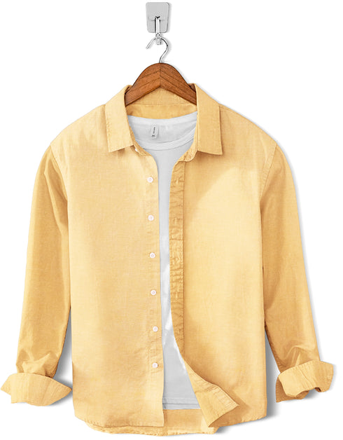 Casual Shirt- Mango Yellow Chambray