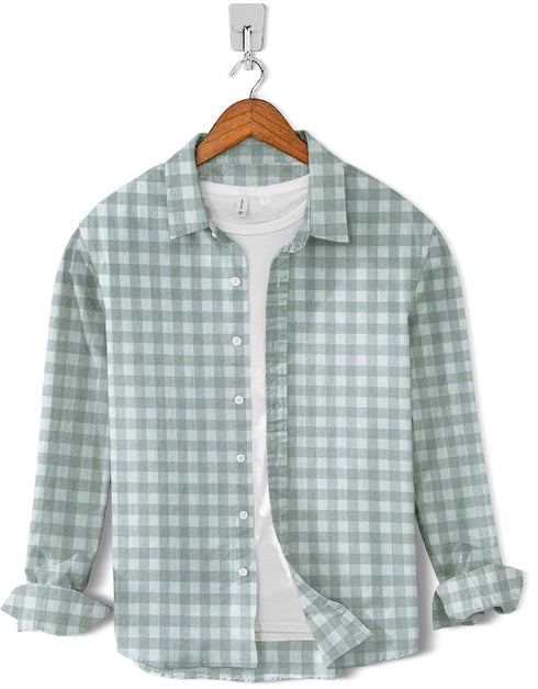 Casual Shirt-Matt Olive Check