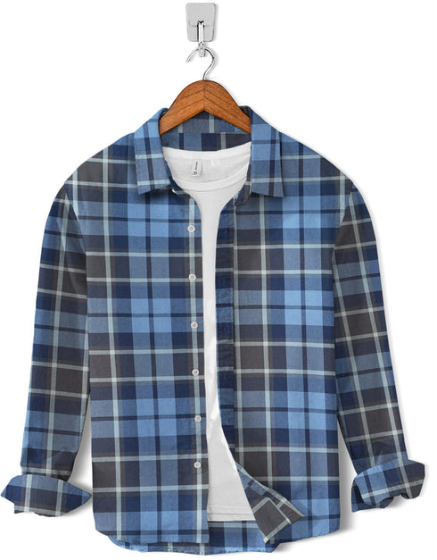 Casual Shirt- Flannel Mouse Skin Line Check