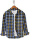 Casual Shirt- Navy Yellow Line Check