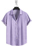 Short Sleeve-Cotton Purple Lining