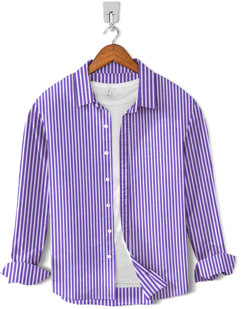 Casual Shirt- Purple Mist Lining