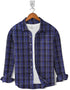 Casual Shirt- Purple & Black Check