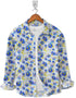 Casual Shirt- Linen Sky Purple Mix Flower