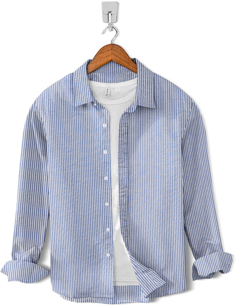 Casual Shirt- Navy Narrow Lining