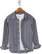 Casual Shirt- White Black Square Check