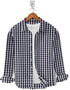 Casual Shirt- White Black Square Check