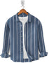 Casual Shirt-White Stripe on Grey