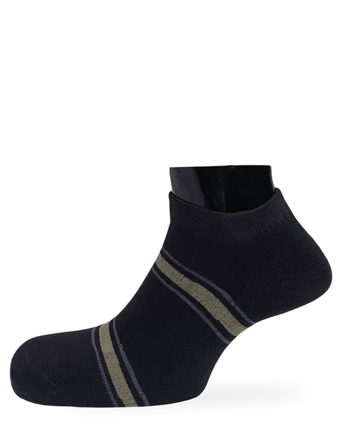 Cotton Ankle Socks-Skin Round Stripe