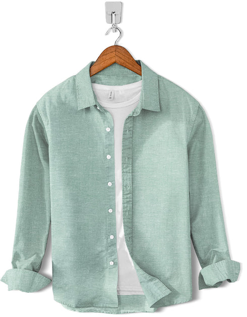 Casual Shirt-Chambray Pastel Green